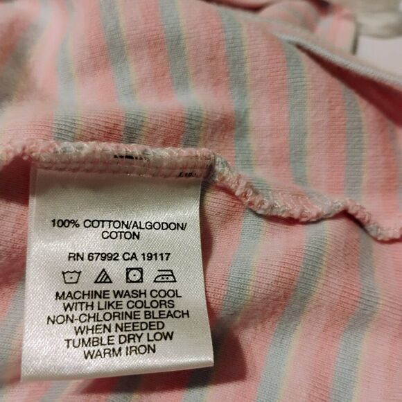 Sigrid Olsen Tank 100% Cotton Pastel Pink Blue Ribbon Bow Soft Comfortable LP - Picture 12 of 14